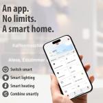 Brennenstuhl Connect WiFi LED Floodlight WF 2051 P (24W, 2800lm, IP54, Various Light Functions Adjustable via app, Outdoor Security Light for Wall mounting with Motion Detector)