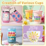 VINYL FROG Permanent Adhesive Vinyl Bundle 40 Pack Adhesive Vinyl Sheets 12''x12'' Permanent Vinyl for Cups, Decals, DIY Craft Projects