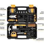 DEKO Tool Kit Set Box 62 Piece Home Repair DIY Tools Basic Hand Toolbox Sets for Home