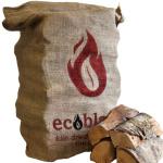 Ecoblaze Kiln-Dried Hardwood Firewood Logs 50L - Eco Fuel Ready to Burn for Wood Burners, Pizza Oven, Open Fires, Fire Pits, Campfires & More | Dried Under 20% | Sturdy Hessian Sacks