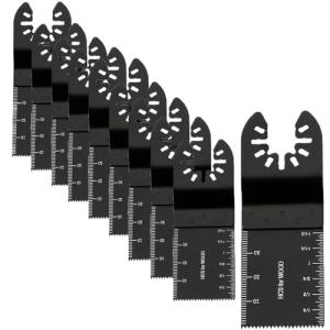 10 Pcs Multi Tool Blades Oscillating Saw Blades Universal Oscillating Quick Release Saw Blades Compatible with Dewalt, Milwaukee, Makita, Ryobi, Rockwell, Bosch