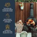 Ecoblaze Kiln-Dried Hardwood Firewood Logs 50L - Eco Fuel Ready to Burn for Wood Burners, Pizza Oven, Open Fires, Fire Pits, Campfires & More | Dried Under 20% | Sturdy Hessian Sacks