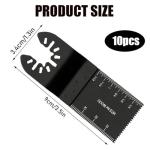 10 Pcs Multi Tool Blades Oscillating Saw Blades Universal Oscillating Quick Release Saw Blades Compatible with Dewalt, Milwaukee, Makita, Ryobi, Rockwell, Bosch