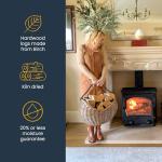 Ecoblaze Kiln-Dried Hardwood Firewood Logs 50L - Eco Fuel Ready to Burn for Wood Burners, Pizza Oven, Open Fires, Fire Pits, Campfires & More | Dried Under 20% | Sturdy Hessian Sacks