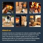 Ecoblaze Kiln-Dried Hardwood Firewood Logs 50L - Eco Fuel Ready to Burn for Wood Burners, Pizza Oven, Open Fires, Fire Pits, Campfires & More | Dried Under 20% | Sturdy Hessian Sacks