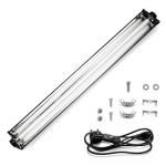 GreenWhim T5 UVB 24W Reptile Light Fixture Combo Kit 10.0 UVB Lighting Bulb & Hood 22inch UVA/UVB Desert Lamp for Reptiles, Terrarium Hood Bearded Dragon, Gecko, Tortoise, Lizard