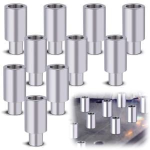 10pcs Welding Table Fixture Pins Stop, 1.5x1x5/8in Welding Table Accessories Aluminum Alloy Fixture Positioning Pins Fixturing Kit for Portable Welding Table Alignment Pins