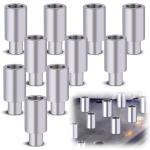 10pcs Welding Table Fixture Pins Stop, 1.5x1x5/8in Welding Table Accessories Aluminum Alloy Fixture Positioning Pins Fixturing Kit for Portable Welding Table Alignment Pins