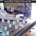 10pcs Welding Table Fixture Pins Stop, 1.5x1x5/8in Welding Table Accessories Aluminum Alloy Fixture Positioning Pins Fixturing Kit for Portable Welding Table Alignment Pins