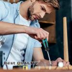 10pcs Screwdriver Set,Heavy Duty Chrome Vanadium Steel Made,Magnetic Screwdriver with 5 Cross& 5 Flat Head,Durable Hand Tools in Carry Bag