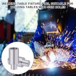 10pcs Welding Table Fixture Pins Stop, 1.5x1x5/8in Welding Table Accessories Aluminum Alloy Fixture Positioning Pins Fixturing Kit for Portable Welding Table Alignment Pins
