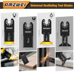 50PCS Titanium Multi Tool Blades,Universal Oscillating Multitool Blades for Wood Plastics Metal Cutting,Quick Release Oscillating Tool Accessories Compatible with Dewalt Milwaukee Ryobi Rockwell