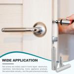 sourcing map 60 Pcs M5x10mm Cone Point Set Screws, 304 Stainless Steel Hex Socket Grub Screws for Bathroom Fixtures Repair Furniture DIY Project