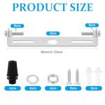 AUAUY 4PCS Chandelier Bracket, 80mm Ceiling Light Plate Kit with Screw Washer Nut Rubber Stopper Expansion Tube, Ceiling Light Fixture Bracket for Home Office Install Various Types of Lights