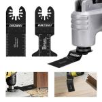 50PCS Titanium Multi Tool Blades,Universal Oscillating Multitool Blades for Wood Plastics Metal Cutting,Quick Release Oscillating Tool Accessories Compatible with Dewalt Milwaukee Ryobi Rockwell