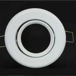 4-Piece Brushed MR11 Light Kit with 50mm 60mm Hole Recessed GU4 Satin Face Down Light Fixture Shell Accessories(White Face)