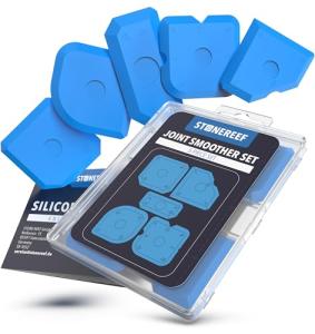 5-in-1 Silicone Remover & Finishing Tool Set – Caulking Tool Kit with Grout Scraper & Sealant Smoother – Silicone Sealant Removal & Application Tools for Bathroom Kitchen & Tiles