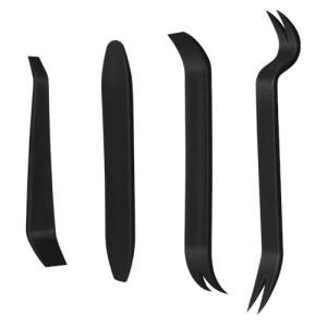 flintronic 4PCS Trim Removal Tool, Car Trim Removal kit, Tool Kit for Car Radio Door Dashboard Install, Plastic Pry tool, Automotive Panel Dash Interior Accessories, Repair Mechanic Bar Scraper, Black