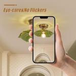 Dellemade Chandelier, Flush Mount Ceiling Light, Clear Glass Shade Light Fixture, 1 Light Lighting Fixture for Bedroom,Dining Room,Kitchen, Hallway (Green)