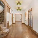 Dellemade Chandelier, Flush Mount Ceiling Light, Clear Glass Shade Light Fixture, 1 Light Lighting Fixture for Bedroom,Dining Room,Kitchen, Hallway (Green)