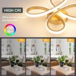 EIDISUNY Modern LED Ceiling Light, 30W Gold Ceiling Lights Fixture, Modern Ceiling Lights LED for Living Room Bedroom Corridor Aisle Hallway Balcony Garages Indoor Ceiling Lamp (Warm Light 3000K)