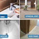 5-in-1 Silicone Remover & Finishing Tool Set – Caulking Tool Kit with Grout Scraper & Sealant Smoother – Silicone Sealant Removal & Application Tools for Bathroom Kitchen & Tiles