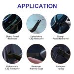 flintronic 4PCS Trim Removal Tool, Car Trim Removal kit, Tool Kit for Car Radio Door Dashboard Install, Plastic Pry tool, Automotive Panel Dash Interior Accessories, Repair Mechanic Bar Scraper, Black