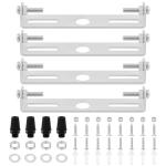 AUAUY 4PCS Chandelier Bracket, 80mm Ceiling Light Plate Kit with Screw Washer Nut Rubber Stopper Expansion Tube, Ceiling Light Fixture Bracket for Home Office Install Various Types of Lights