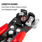 KAIWEETS Wire Strippers Electrical, 3 in 1 Wire Cutters, Electrical Tools Terminal Crimper for Electricians, Circuit, Distribution Box Repair, AWG 10-22, Pressure Adjust Rotary Switch, SK5 Cutter