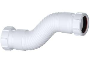 PlumbEZ Flexible Waste Pipe Connector - 1.1/2 Inch (40mm) Compression, Perfect for Shower Waste or Drain Pipe Installations