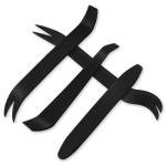 flintronic 4PCS Trim Removal Tool, Car Trim Removal kit, Tool Kit for Car Radio Door Dashboard Install, Plastic Pry tool, Automotive Panel Dash Interior Accessories, Repair Mechanic Bar Scraper, Black