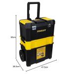 STANLEY Essential Rolling Workshop Toolbox, 3-in1 Stackable Units, Portable Tool Solution, STST1-80151