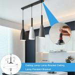 2 Set of Light Fixture Ceiling Bracket, 90 Mm And100 Mm Ceiling Light Plate Kit, Ceiling Light Bracket, for Home Office Install Various Types of Light(Silver)