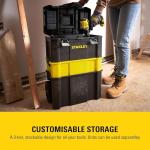 STANLEY Essential Rolling Workshop Toolbox, 3-in1 Stackable Units, Portable Tool Solution, STST1-80151