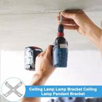 2 Set of Light Fixture Ceiling Bracket, 90 Mm And100 Mm Ceiling Light Plate Kit, Ceiling Light Bracket, for Home Office Install Various Types of Light(Silver)