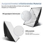 Softbox Photography Lighting,FGen 85W LED Soft Box with Remote Control Dimmable 2700-6400K 3 Colour Temperatures （White,Warm,Cold）Bulbs for Video,Portrait and Products Shooting