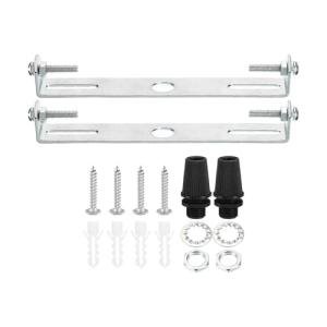 TOP-VIGOR 2Sets Light Fixture Ceiling Bracket, 115mm Ceiling Light Plate Kit, Light Fixture Mounting Bracket Plate Steel Crossbar for Home Office Pendant Wall Light, with Screw Washer Nut