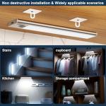 Under Cabinet Kitchen Lights Cupboard - LED Motion Sensor Light Indoor - 1100mAh Rechargeable Battery Operated - Wardrobe Strip Lighting Magnetic Stick Wireless USB Powered Shelf Stairs Counter Closet