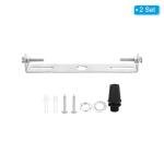 TOP-VIGOR 2Sets Light Fixture Ceiling Bracket, 115mm Ceiling Light Plate Kit, Light Fixture Mounting Bracket Plate Steel Crossbar for Home Office Pendant Wall Light, with Screw Washer Nut