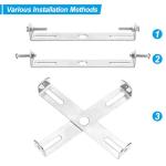 TOP-VIGOR 2Sets Light Fixture Ceiling Bracket, 115mm Ceiling Light Plate Kit, Light Fixture Mounting Bracket Plate Steel Crossbar for Home Office Pendant Wall Light, with Screw Washer Nut