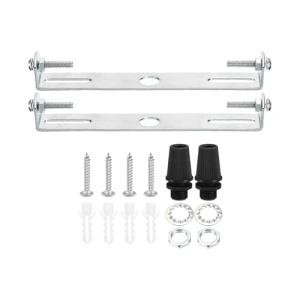 TOP-VIGOR 2Sets Light Fixture Ceiling Bracket, 110mm Ceiling Light Plate Kit, Light Fixture Mounting Bracket Plate Steel Crossbar for Home Office Pendant Wall Light, with Screw Washer Nut