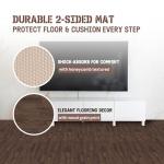 Yes4All EWUN Interlocking Floor Mats with Border – Foam Gym Floor Mats with EVA Interlocking Tiles (12 Square Feet – Oak Wood Dark – 12 Tiles)