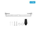 TOP-VIGOR 2Sets Light Fixture Ceiling Bracket, 110mm Ceiling Light Plate Kit, Light Fixture Mounting Bracket Plate Steel Crossbar for Home Office Pendant Wall Light, with Screw Washer Nut