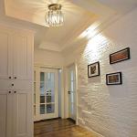 Hudi Fyier Chandelier Crystals Ceiling Lighting Fixtures, 2 Pack Gold Modern Mini Ceiling Light, Small Semi Flush Mount Ceiling Lamp for Hallway Kitchen Dining Rooms Living Rooms Bar