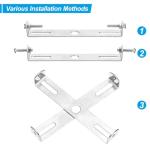 TOP-VIGOR 2Sets Light Fixture Ceiling Bracket, 110mm Ceiling Light Plate Kit, Light Fixture Mounting Bracket Plate Steel Crossbar for Home Office Pendant Wall Light, with Screw Washer Nut