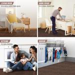 Yes4All EWUN Interlocking Floor Mats with Border – Foam Gym Floor Mats with EVA Interlocking Tiles (12 Square Feet – Oak Wood Dark – 12 Tiles)