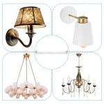 PATIKIL 200mm (7.9") Universal Light Fixture Mounting Bracket Kit, Light Crossbar Ceiling Light Plate with Screw for Wall Lights Ceiling Lighting Pendant Chandelier