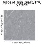 YAYODS 40 Pack Grey Self Adhesive Floor Tile Vinyl Flooring, 30x30cm Concrete Marble Effect Flooring Stickers, Waterproof Peel and Stick Floor Tile for Kitchen Bathroom Living Room Anti Slip