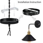 TOP-VIGOR 2Sets Light Fixture Ceiling Bracket, 110mm Ceiling Light Plate Kit, Light Fixture Mounting Bracket Plate Steel Crossbar for Home Office Pendant Wall Light, with Screw Washer Nut