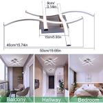 TYCOLIT LED Ceiling Light, Elegant Curved Design Ceiling Lights, 4 Built-in LED Boards, 24W 2400 Lumen, Cold Light 6500K, Modern Ceiling Fixture for Living Rooms, Bedrooms and Corridor